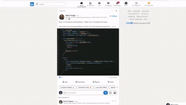 Demo video showing the extension in action